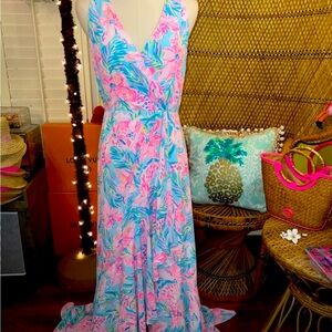 Lilly Pulitzer NWT Taylee Maxi Dress Gimme The Juice Size 00
